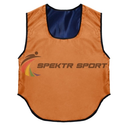 Купить Манишка футбольная двусторонняя Spektr Sport оранжево-синяя, р. 36-40 в Алзамае 