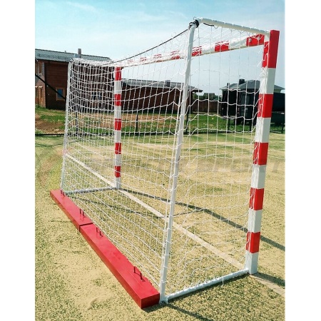 Купить Ворота мини-футбольные без сетки 2х3х1 м. (добровольный серт.) с накидным противовесом 50 кг в Алзамае 